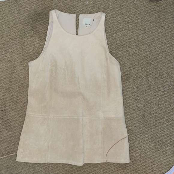 Ecru suede tank - Picture 1 of 2